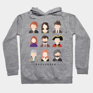 Outlander Characters Icons Illustration Hoodie